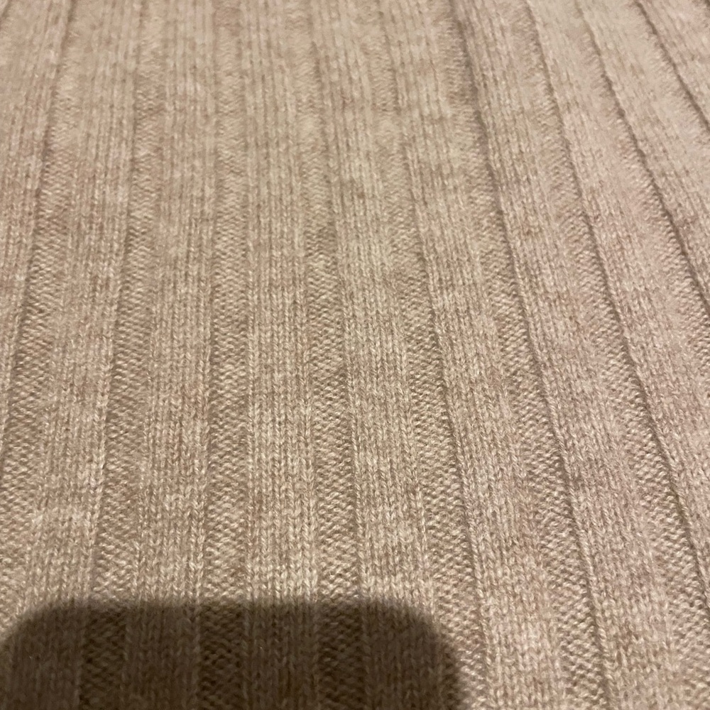 Quince Tan Ribbed Cashmere Pencil Skirt - Picture 5 of 6
